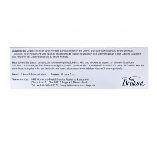 Brillant Silver Protection Strip Защитная полоска для хранения серебра 